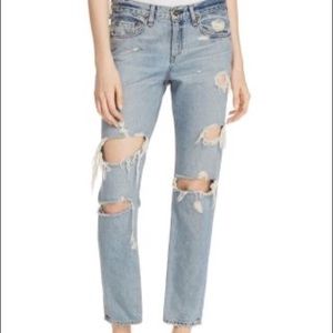 Rag & Bone Dre Slim Boyfriend Jean in Beckers Size 26